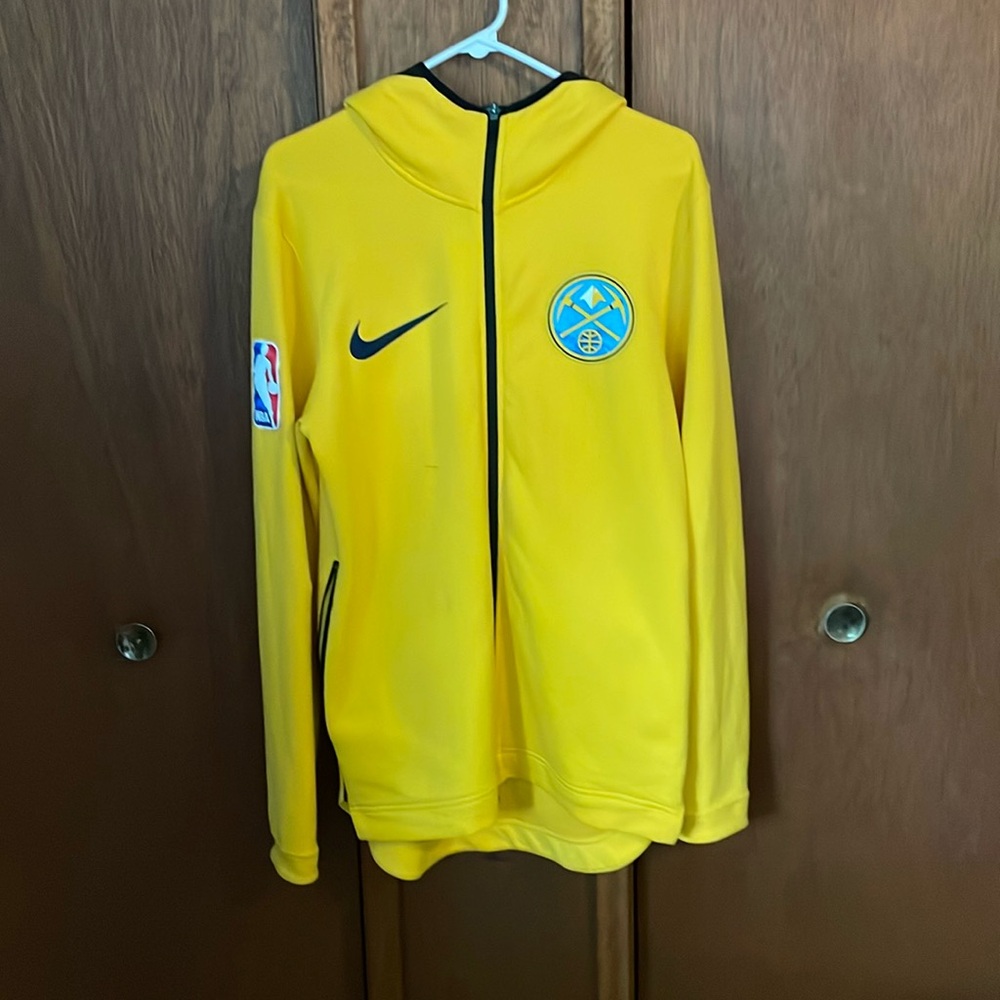 Very rare Yellow Denver Nuggets Therma Flex Showtime Men's Nba Hoodie